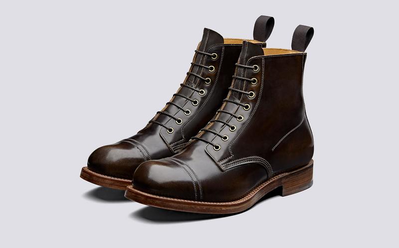 Grenson Shoe 9 Mens Derby Boots - Brown Leather FM5187